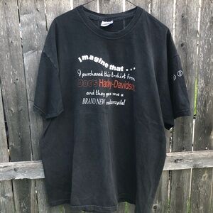 Harley-Davidson Black Short Sleeve Tee with funny saying
